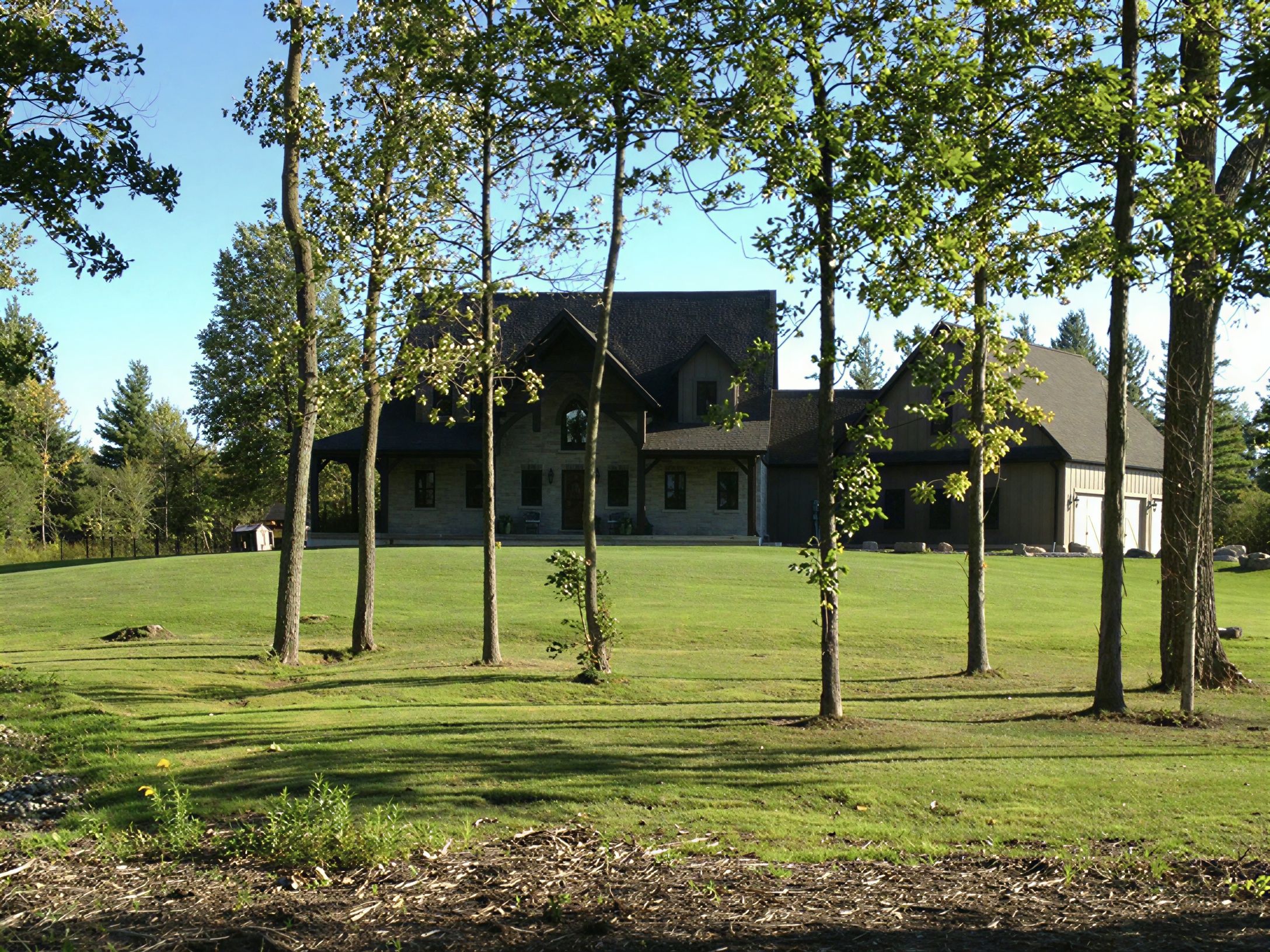 Custom home framing build from the foundation up